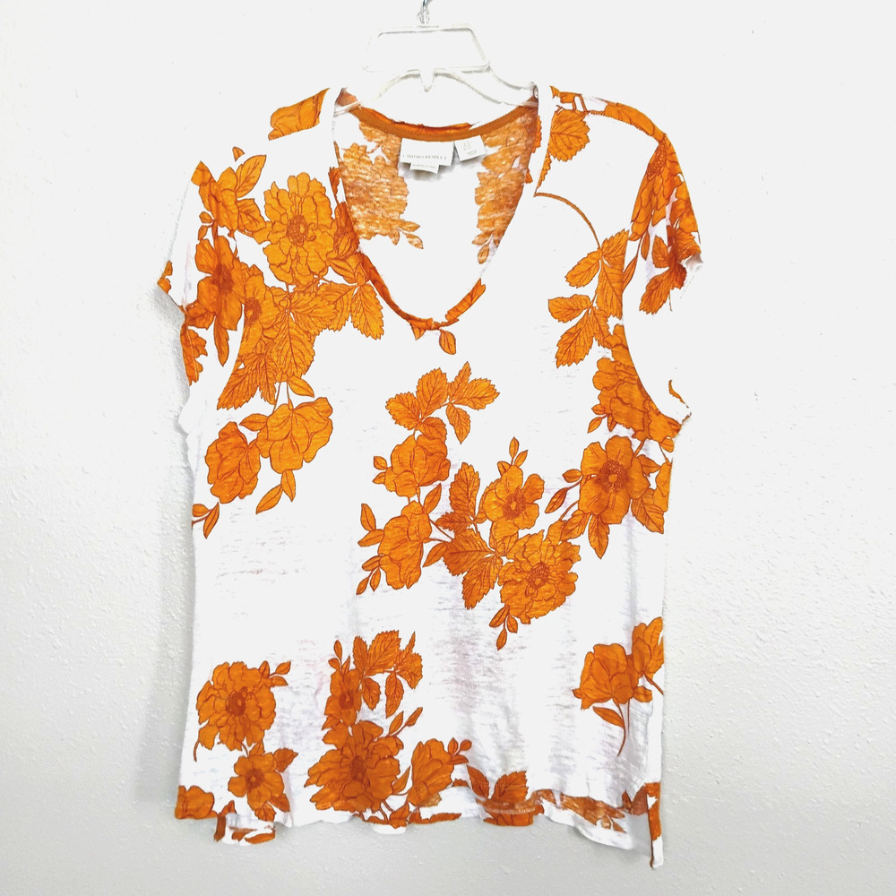 Cynthia Rowley T-Shirt 100% Linen Knit ~ Size XL